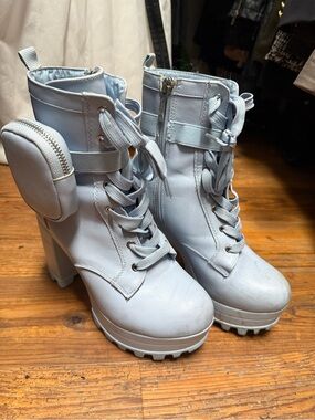 Cape Robbin Baby Blue Boots with Pockets